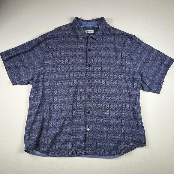 Tommy Bahama Shirt Mens 3XL Blue Geometric Button Up The Coconut Point Casual - Picture 1 of 9